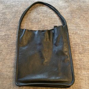 Black Leather Tote Bag